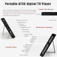 Amazon.com: Eboxer 10 inch Portable TV ATSC Digital Television 16:9 TFT LED  1080P HDMI Video Player with USB/TF Card Slot Built in Rechargeable Battery  for Home Car Outdoor Travel (01) : Electronics
