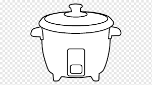 Gambar periuk nasi hitam putih. Rice Cookers Rice S Outline Compact Car Kitchen Appliance Cooking Png Pngwing