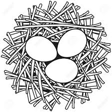 Line Art Black And White Egg Nest Icon Poster Coloring Book Royalty Free Cliparts Vectors And Stock Illustration Image 95735819 Feel free to put all your eggs in one basket.easter basket, that is. line art black and white egg nest icon poster coloring book