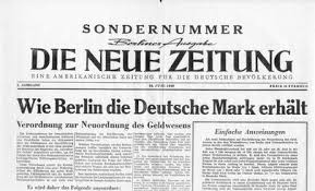 Prelude to conflict at the end of wwii, a defeated germany was divided amongst the victors, the united states, the soviet union, great britain, and france. Die Neue Zeitung Wikipedia