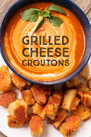 Grilled Cheese Croutons Recipe Grilled Cheese Croutons Cheese Croutons Grilled Cheese