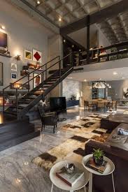 Decoration, idee deco salon contemporain was posted june 17, 2017 at 7:23 am by davidreed.co. Interieur Style Industriel Escalier Tournant En Bois Noir Sol En Dalles Gris Salon Style Industriel Maison Style Deco Maison