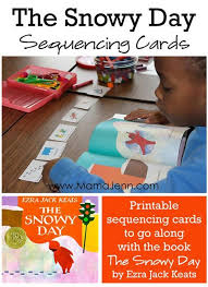 It's a simple, yet fun art activity to do after reading the snowy day by ezra jack keats: The Snowy Day Sequencing Cards Winter Kindergarten Winter Theme Preschool School Activities