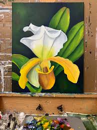 Excellent materials offered with fair prices and first class service. Wip Lady Slipper Orchid Painting April Bern