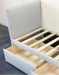 Custom Twin Bed W Storage Drawers Custom Built Com Etsy Fitted Bedroom Furniture Build Bed Frame Rolling Drawers