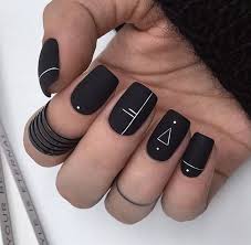 Matte Black Acrylic Nails Coffin 30 Trendy Matte Black Nails Designs Inspirationen Koees Blog Black Blog Designs Inspirationen In 2020 Acrylic Nails Coffin Short Square Acrylic Nails Squoval Nails