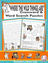 Where The Wild Things Are Activities Sendak Crossword Puzzle Word Searches Activities Word Search Word Bank