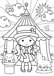 Use the power of multiple search engines to find the top results for you. Kids Coloring Page With Cute Girl And Friends In Circus Tent Royalty Free Cliparts Vectors And Stock Illustration Image 147708627