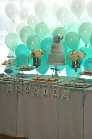 Wall Birthday Decoration Ideas At Home For Boy Baptism Party Ideas Photo 1 Of 25 Baby Boy Shower Baptism Party Baby Shower