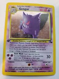 Gengar 1st Edition Fossil Set Holo Pokemon Card Base Jungle | eBay