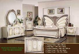 Pusat Set Kamar Tidur Mewah Di Jepara Tempat Tidur Mewah Modern Naula Jati Furniture Classic Bedroom Furniture Interior Decoration Bedroom Retro Bedroom Furniture
