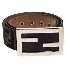 Shop the collection of women's fendi belts, made with fine leather. Fendi Brown Zucca Canvas Ff Buckle Belt 90cm Fendi Tlc