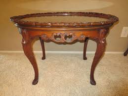 Antique Oval Coffee Table With Inlaid Design Oval Coffee Tables Antique Table Coffee Table