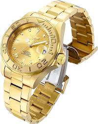 Invicta Men'S 1270 Specialty Chronograph Gold Dial 18K Gold Ion-Plated  Stainless Steel Watch - Blumaple Llp