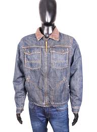 Details About Timberland Mens Jean Jacket Vintage Blue Jeans L