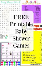 Use these free printable baby shower games to make your planning easier and the baby shower fun. Free Printable Baby Shower Games The Typical Mom