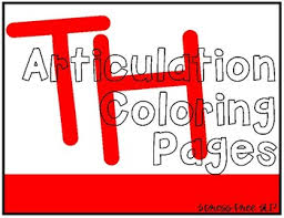 Free for personal and school use. Th Articulation Coloring Pages By Stress Free Slp Tpt