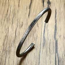 Men S Rugged Cuff Bracelet Unique As You Are Male Original Antique Silver Tone Vintage Stainless Steel Bangle For Men Jewelry Pulseiras Aliexpress
