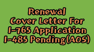 Kindly check our cover letter for concurrent filing, will plan to submit the package this month. Renewal How To Write I 765 Cover Letter I 765 Cover Letter For I 485 Pending Aos Youtube