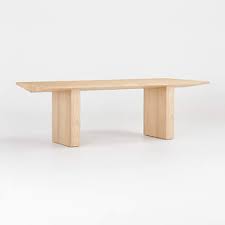This wooden dining table's efficient design also makes it a solid addition to any kitchen or office. Van Natural Wood Dining Table Reviews Crate And Barrel