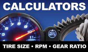 Gear Ratio Tire Chart Tire Size Gear Ratio