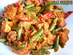 Udang ukuran sedang • pete • tempe • kacang panjang (heheh sisa2 stok d kulkas). Resepi Sambal Goreng Tahu Tempe Kacang Panjang