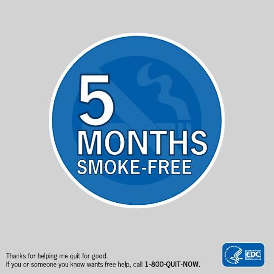 CDC - 5 Months Smoke-free Badge