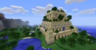 8767587df813c05bcecc75641b41a2a6 Jpg 1600 838 Hanging Garden Gardens Of Babylon Amazing Minecraft