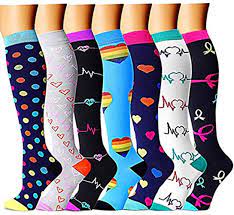Aisprts Compression Socks For Women Men For Medical Nursing Running Fitness 7pair Knee High Compression Socks Compression Socks Nurse Compression Socks