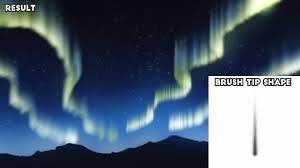 Learn how to draw the northern lights (aurora borealis) with chalk pastel and black paper. Creating Photoshop Aurora Northern Lights Brush