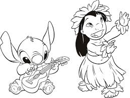 Printable stitch and his guitar coloring page coloringanddrawings.com provides you with the opportunity to color or print your stitch and his guitar drawing online for free. Cute Baby Stitch Coloring Pages