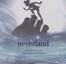 Peter Pan Fairytale Neverland Second Star To The Right And Straight On Till Mourning Quote Disney Happy Together Quotes Neverland Lets Run Away Together