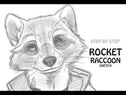 Black And White Rocket Drawing How To Draw Rocket Raccoon Guardians Of The Galaxy Avengers Drawings Galaxy Drawings Marvel Drawings