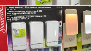 Costco Sunbeam Power Failure Color Night Light 3 Pk 24 Youtube
