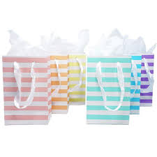 Allow additional time for order processing and shipment. 12 Unicorn Pastel Rainbow Paper Gift Bags With Tissue Paper Satin Ribbon Handles Party Gift Wrapping Walmart Com Walmart Com