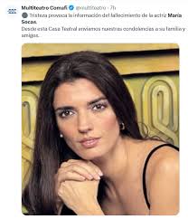Murió la actriz María Socas a los 65 años