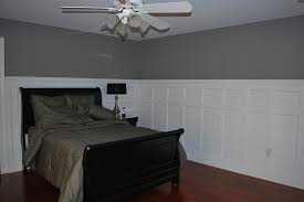 Notice the electrical outlets have been moved to the base board for better asthetics. 60 Tall Double Panel Wainscoting Pictures Dining Room Bedroom