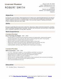 But metal still has its place for. Licensed Plumber Resume Samples Qwikresume