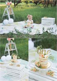 1st Birthday Outdoor Birthday Photoshoot Ideas For Adults Outside Girl Floral Cake Smash Shannon Lee Photography 187 Blog Baby Birthday Party Girl Baby Girl Birthday Baby Girl First Birthday