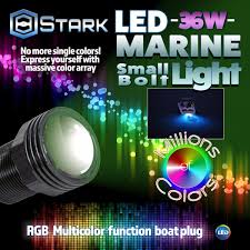 Stark 36w Led Boat Plug Light Drain Marine Underwater Color Changing Rgb Remote 4pcs Rocker Switches