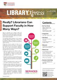 Maybe you would like to learn more about one of these? Library Xpress Volume 7 Issue 3 May 2013 By Ntu Libraries Issuu