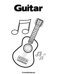 Guitar Coloring Page School Coloring Pages Music Coloring Coloring Pages