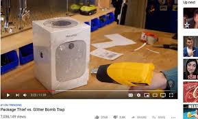 Glitter bombing has been a thing for a number of years now. Man Catches Thieves Using Fake Amazon Box Full Of Glitter Cameras