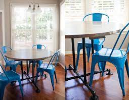 We did not find results for: 54 Farmhouse Table Style Round Kitchen Table Or Dining Table By Emmorworks We Like The Blue Metal Ch Circular Kitchen Table Kitchen Table Metal Dining Table
