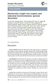 **transformation problem discussion post** in this post i will discuss what the transformation research paper on mao and the material conditions of the working class. Mechanistic Insight Into Organic And Industrial Transformations General Discussion Faraday Discussions Rsc Publishing