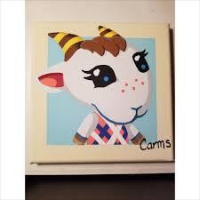 Custom Villager Painting Ac Inspired Villager Paintings Etsy Painting Animal Crossing Art