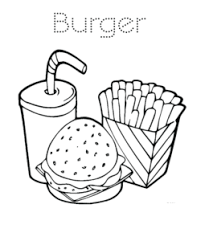 Pictures of mcdonalds coloring pages and many more. Burger And Hot Dog Coloring Pages Playing Learning