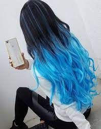 Just Browse Here And See The Perfect Ideas Of Hair Color Combination And Shades For Those Girls Who Have Long Hair Styles Blue Black Hair Color Hair Color Blue