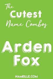 Arden Fox I First Middle Baby Name Combinations For Boys I Nameille Com Unique Boy Names Baby Names Boy Middle Names