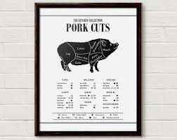 Butcher Diagram Pork Chart Butchers Print Butcher Pig Chart Pig Diagram Butcher Chart Butcher Cuts Print Cuts Of Meat Print Pork Cuts